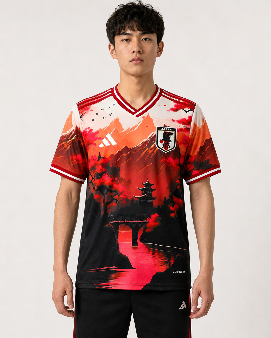 Koszulka Japonia Crimson Sunset