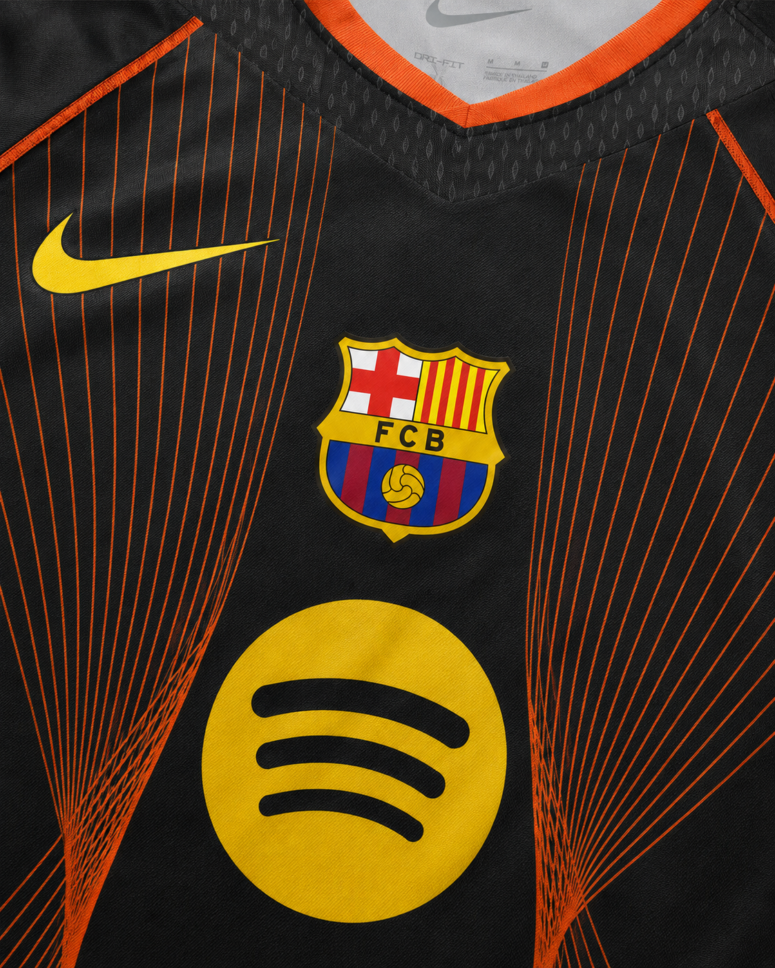 Koszulka Barcelona Black Orange Velocity