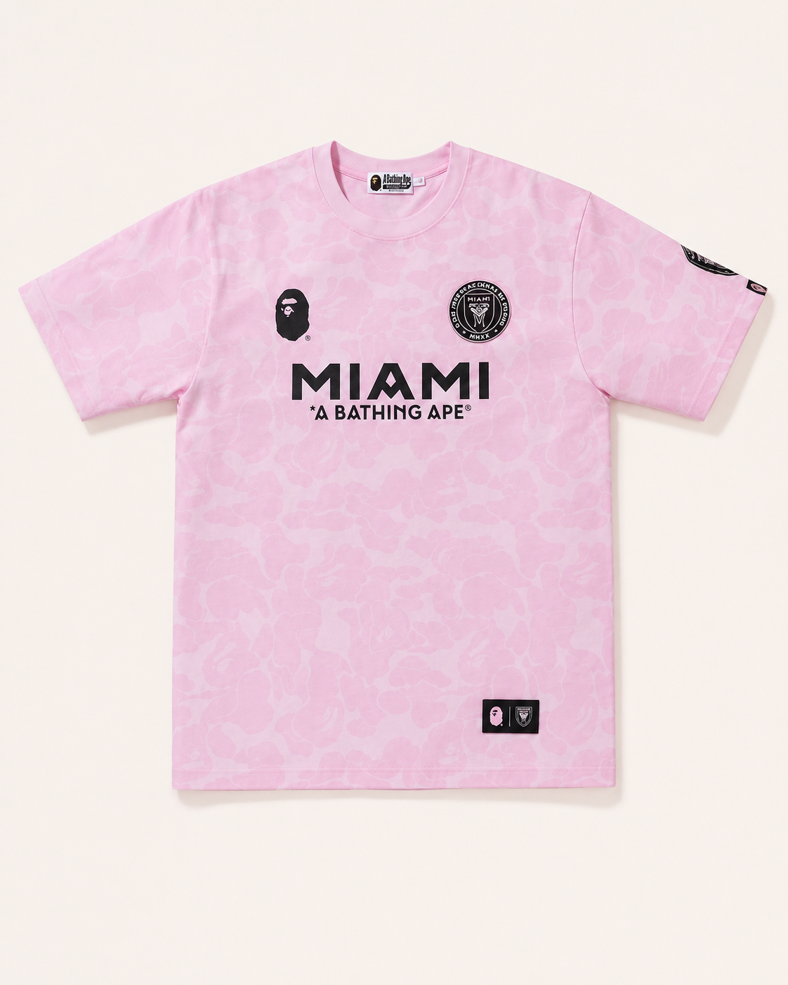 Różowa Koszulka Inter Miami x BAPE
