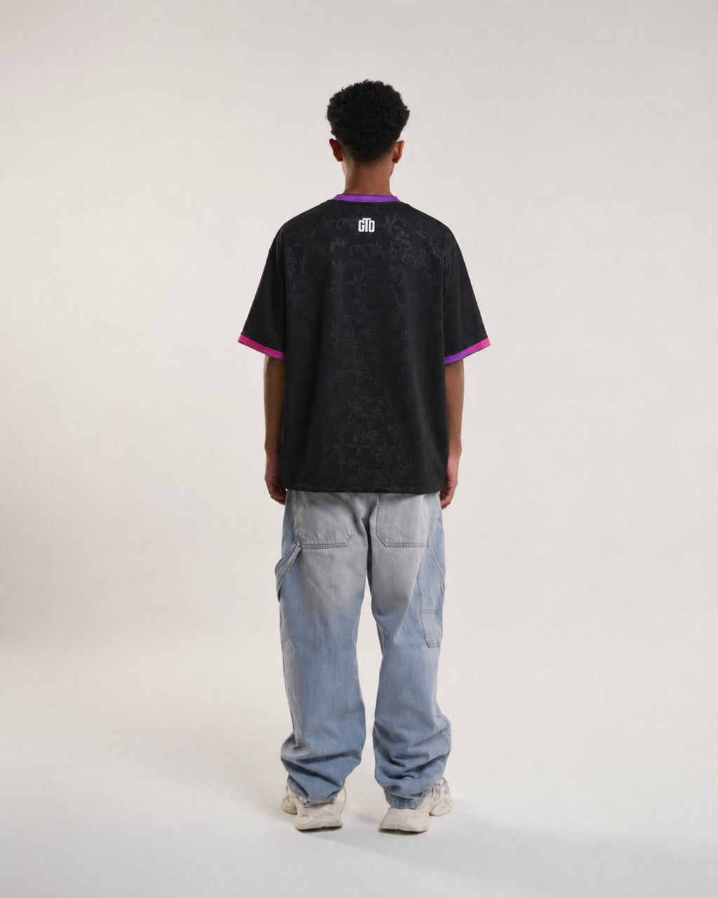 PSG x Stüssy T-Shirt Schwarz Pink