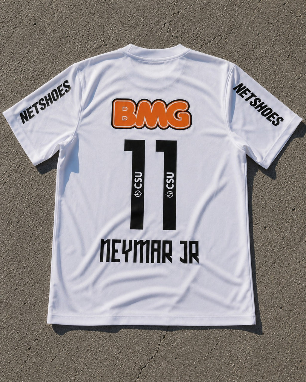 Trikot Santos Neymar Jr 11 Retro Weiß Legendäre Ära