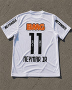 Trikot Santos Neymar Jr 11 Retro Weiß Legendäre Ära