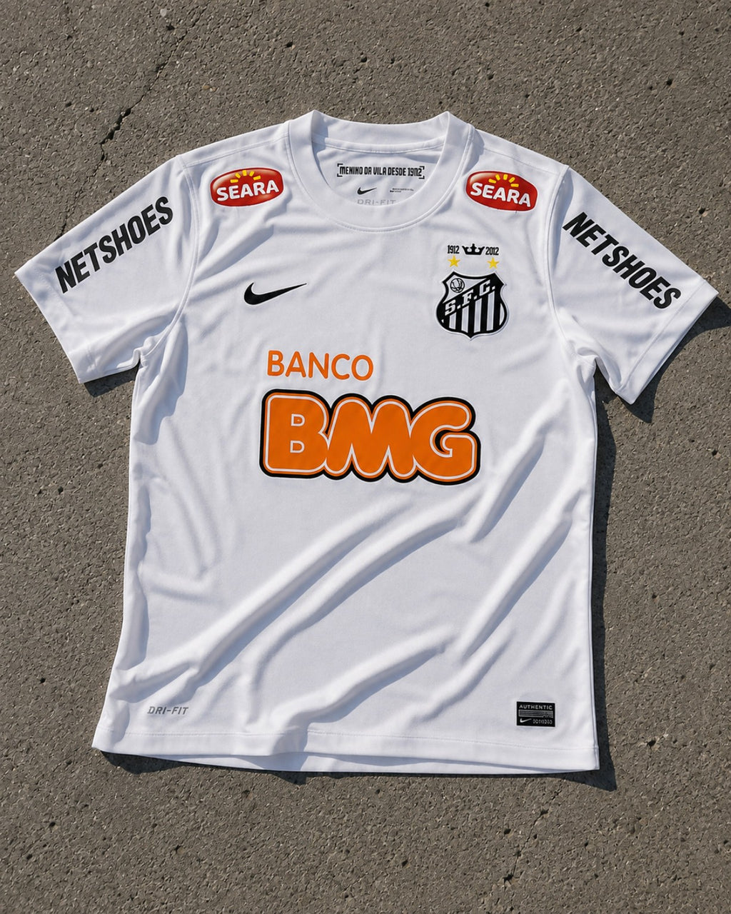 Trikot Santos Neymar Jr 11 Retro Weiß Legendäre Ära
