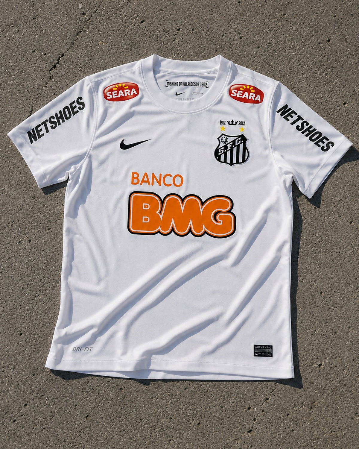 Trikot Santos Neymar Jr 11 Retro Weiß Legendäre Ära