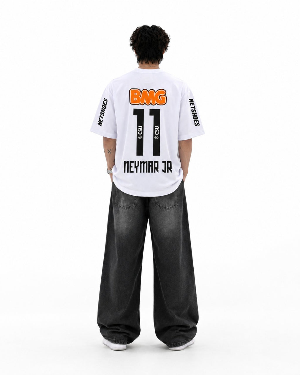 Trikot Santos Neymar Jr 11 Retro Weiß Legendäre Ära