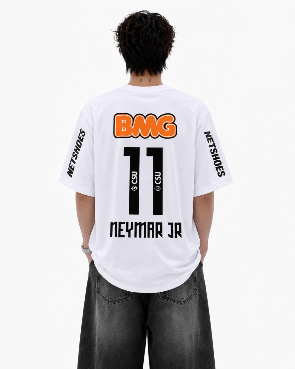 Trikot Santos Neymar Jr 11 Retro Weiß Legendäre Ära