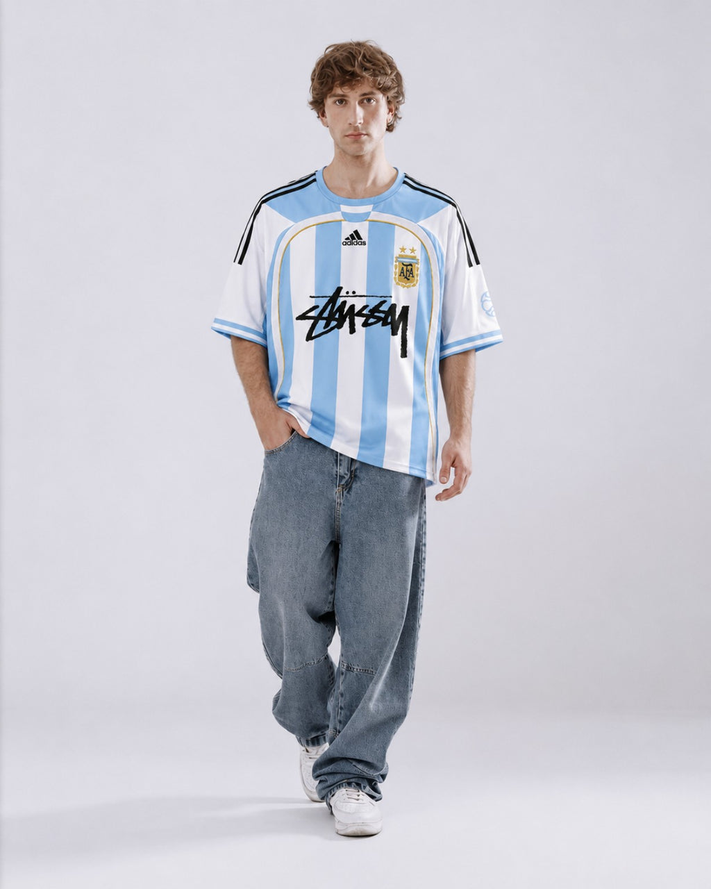 Argentinien Retro 2006 x Stüssy T-Shirt.
