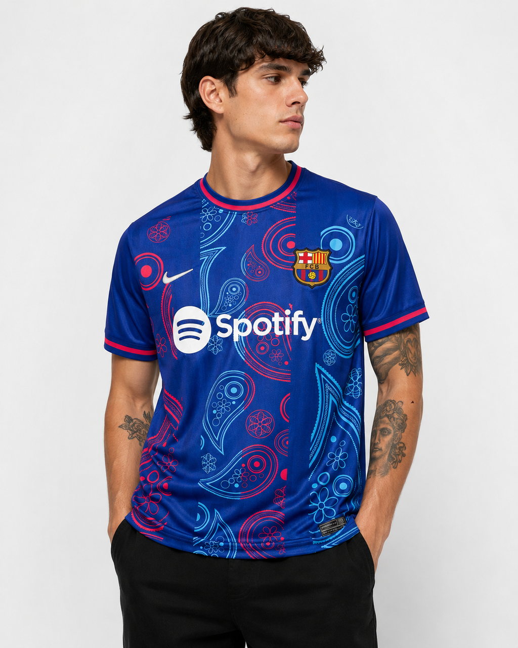 Granatowa Koszulka FC Barcelona Paisley Edition