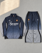 Granatowy Komplet Ortalionowy Supreme x Umbro Gradient