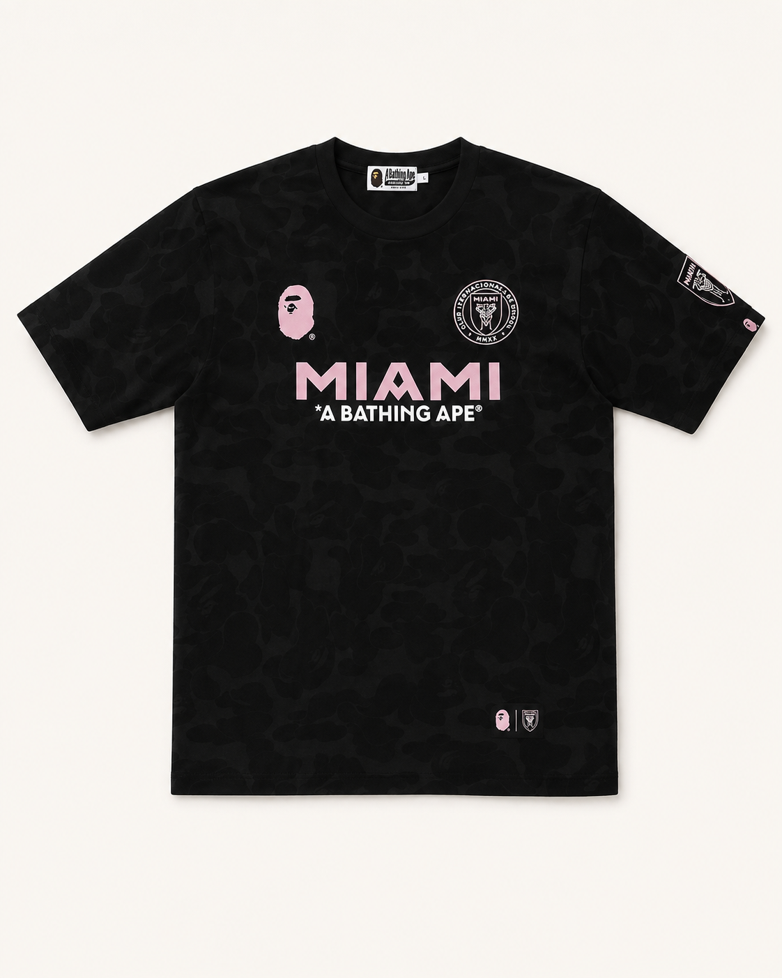 Czarna Koszulka Inter Miami x BAPE