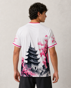 Biała Koszulka Japonia Sakura Dragon