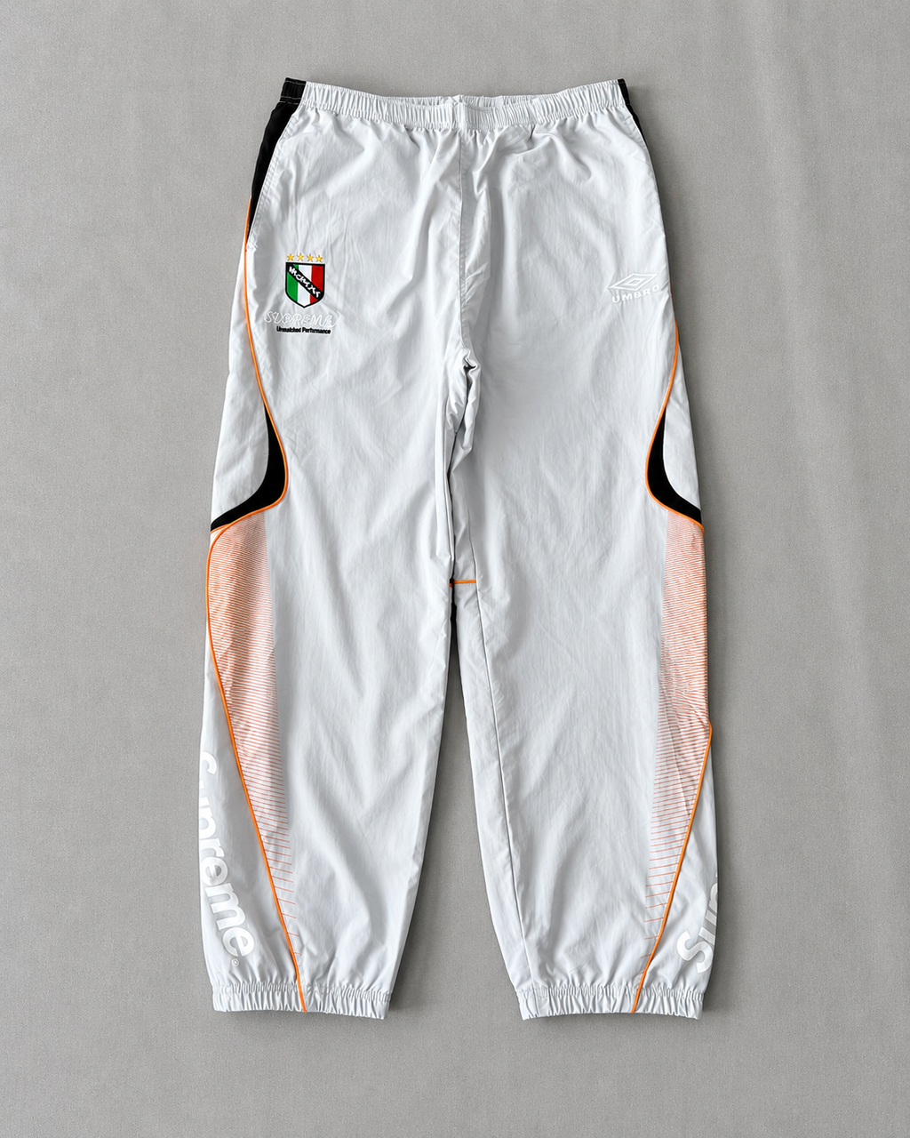 Biały Komplet Ortalionowy Supreme x Umbro Retro Football