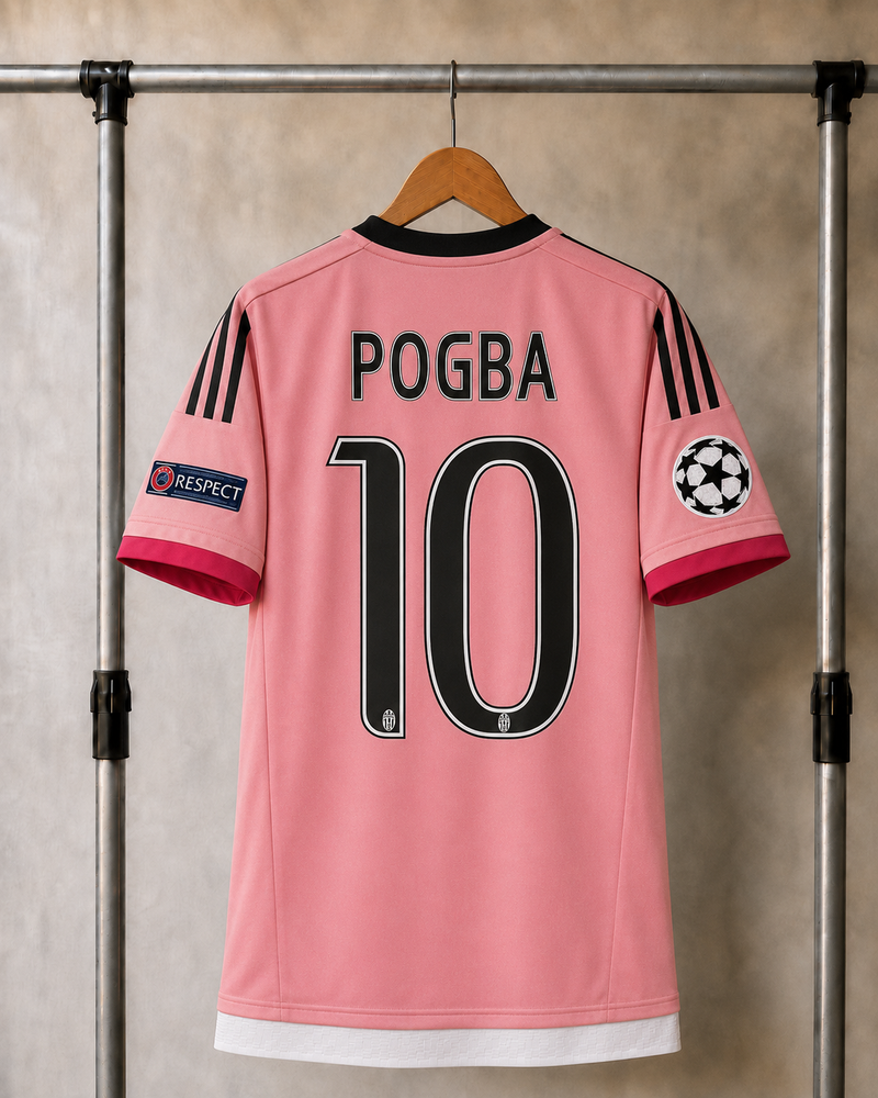Różowa Koszulka Juventus Pogba 10 Retro 2015/16