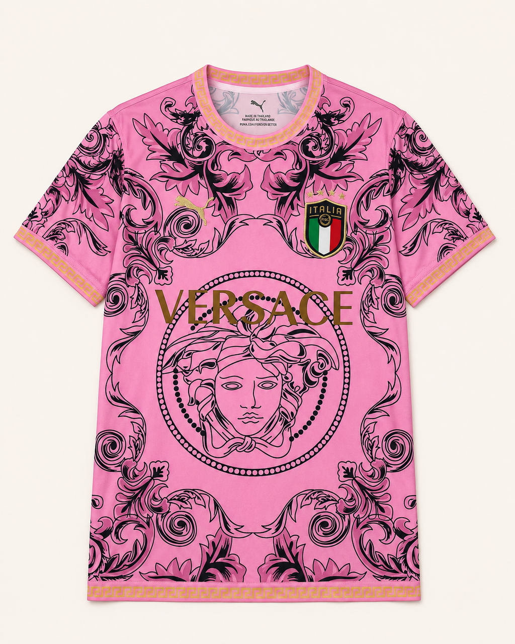 Koszulka Włochy Pink Baroque x Versace