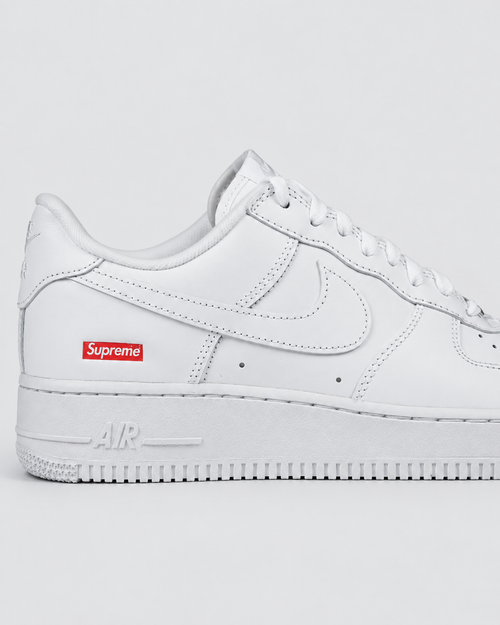 Białe Buty Nike Air Force 1 ’07 x Supreme