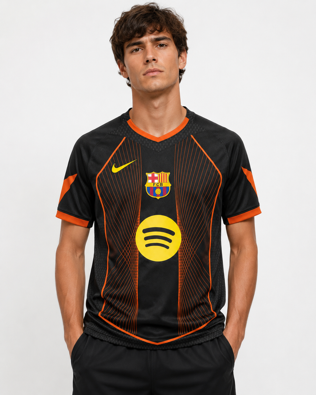 Koszulka Barcelona Black Orange Velocity