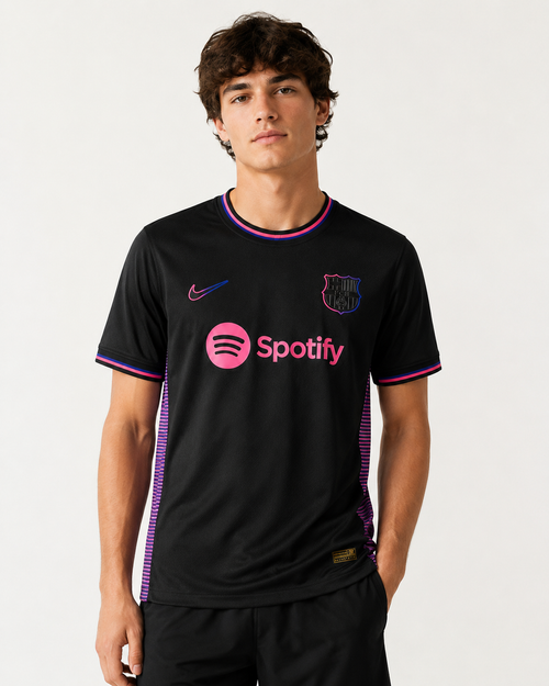 Czarna Koszulka FC Barcelona Neon Edition