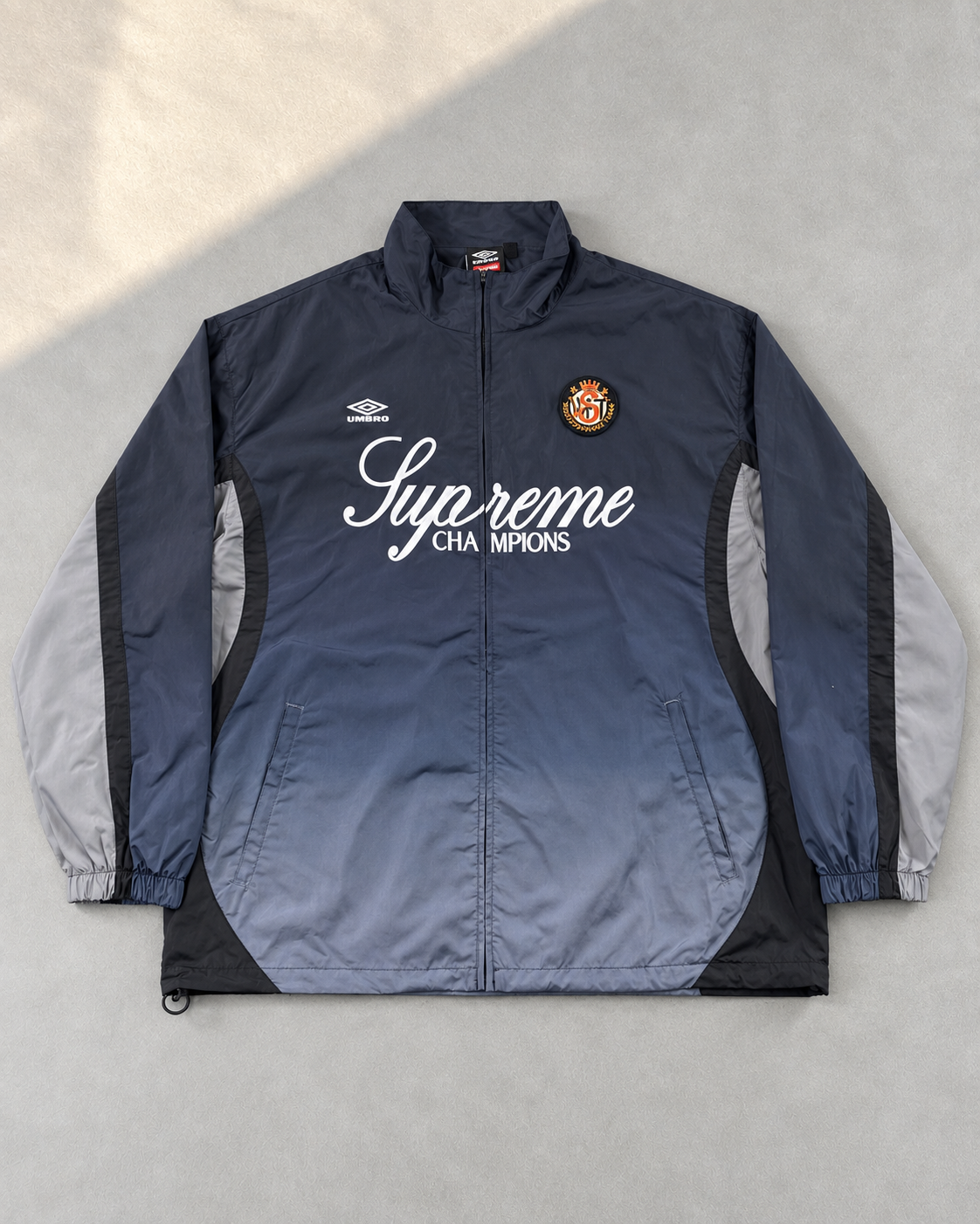 Granatowy Komplet Ortalionowy Supreme x Umbro Gradient
