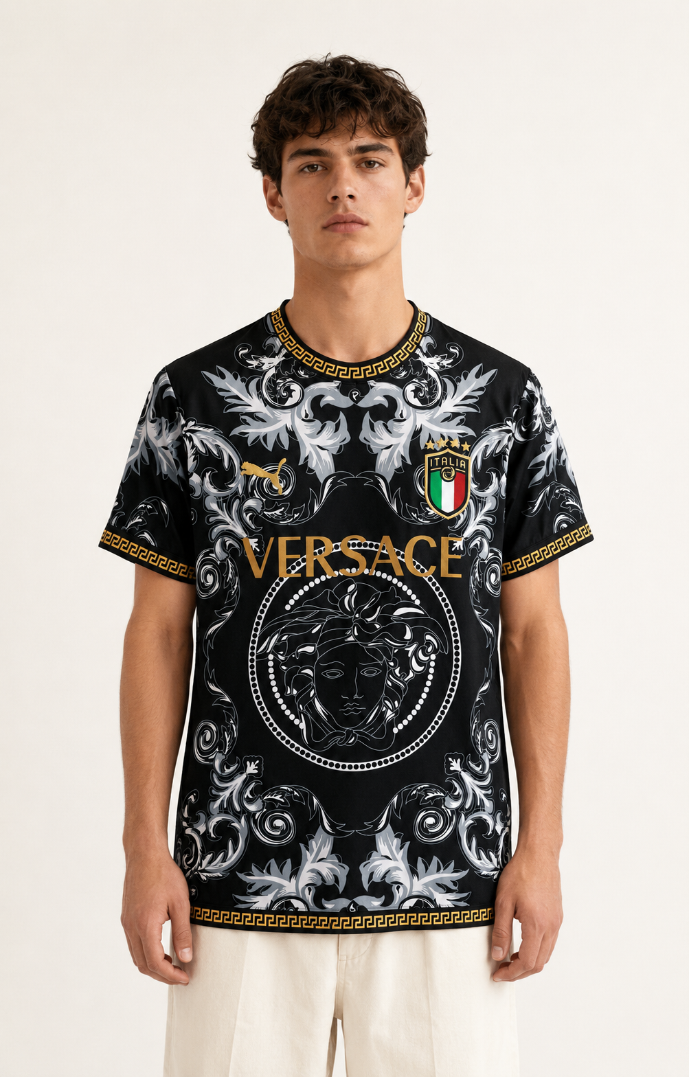 Koszulka Włochy Black Baroque x Versace