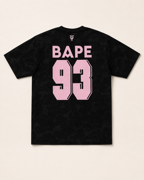 Czarna Koszulka Inter Miami x BAPE