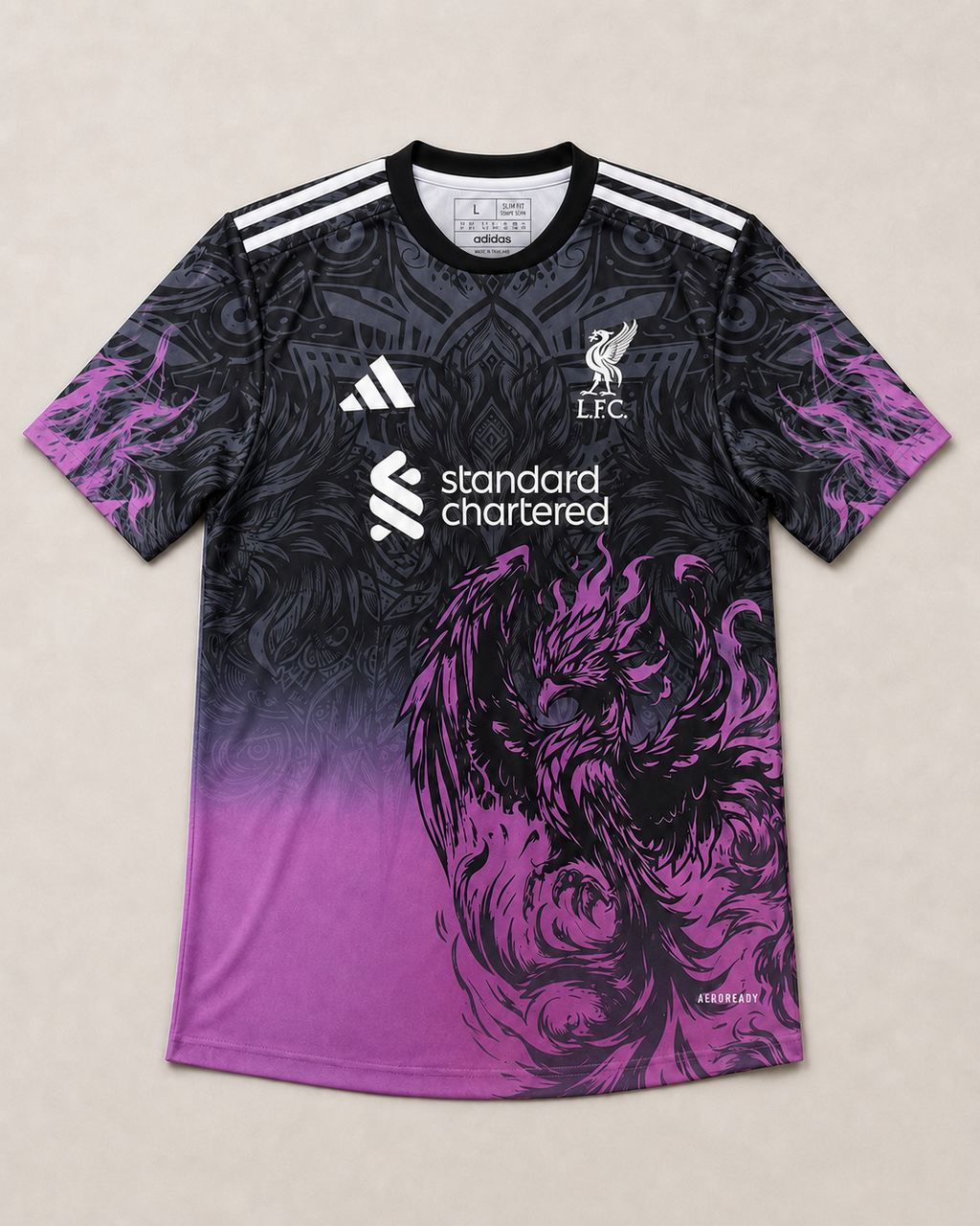 Czarna Koszulka Liverpool Purple Phoenix