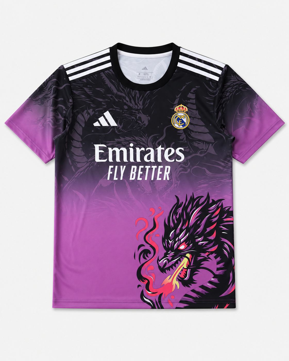 Violettes Real Madrid x Drache T-Shirt – Sonderedition