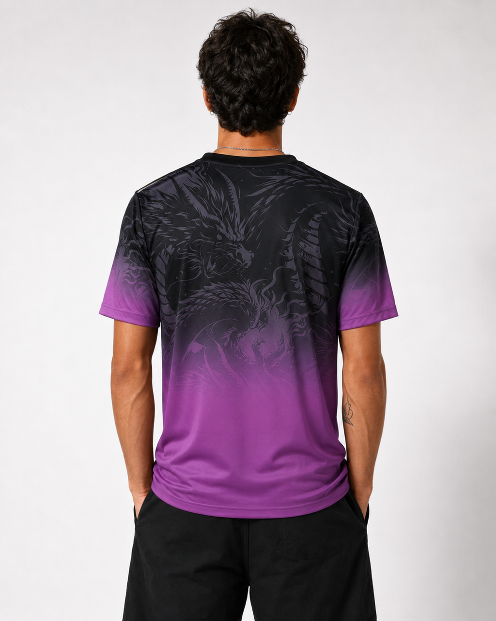 Violettes Real Madrid x Drache T-Shirt – Sonderedition