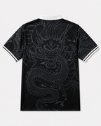 Schwarzes Real Madrid T-Shirt mit Drachen