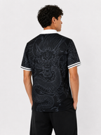 Schwarzes Real Madrid T-Shirt mit Drachen