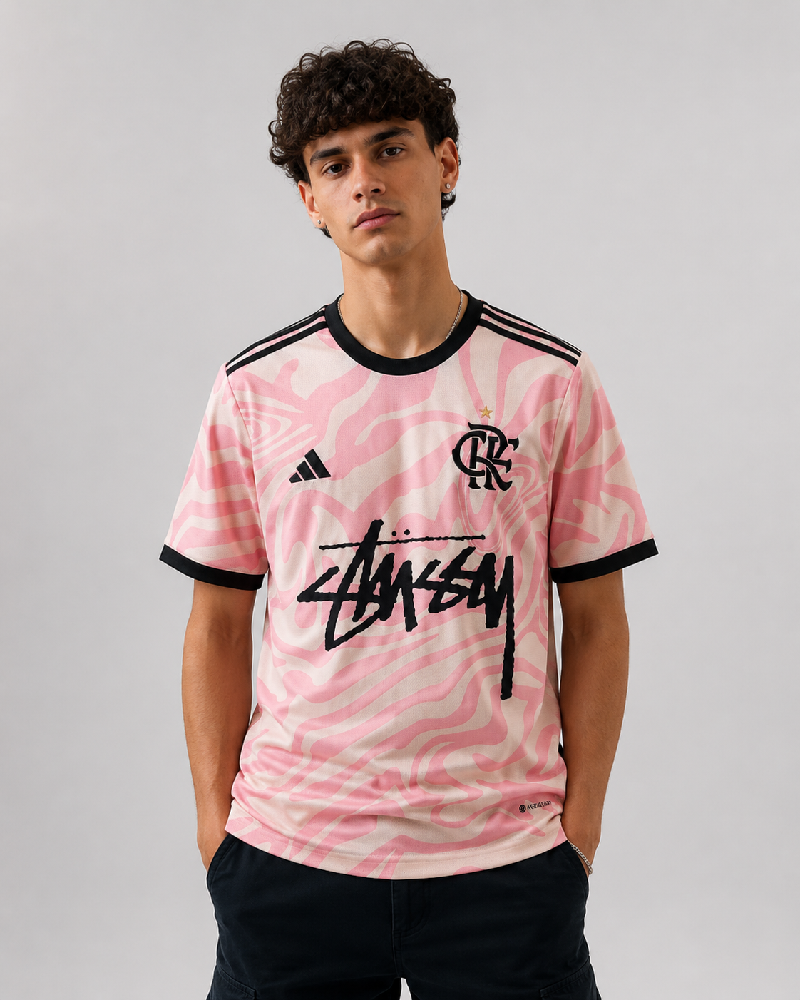 Flamengo Pink Wave x Stüssy T-Shirt