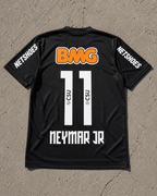 Santos Neymar Jr 11 Retro Trikot Schwarz Legendäre Ära