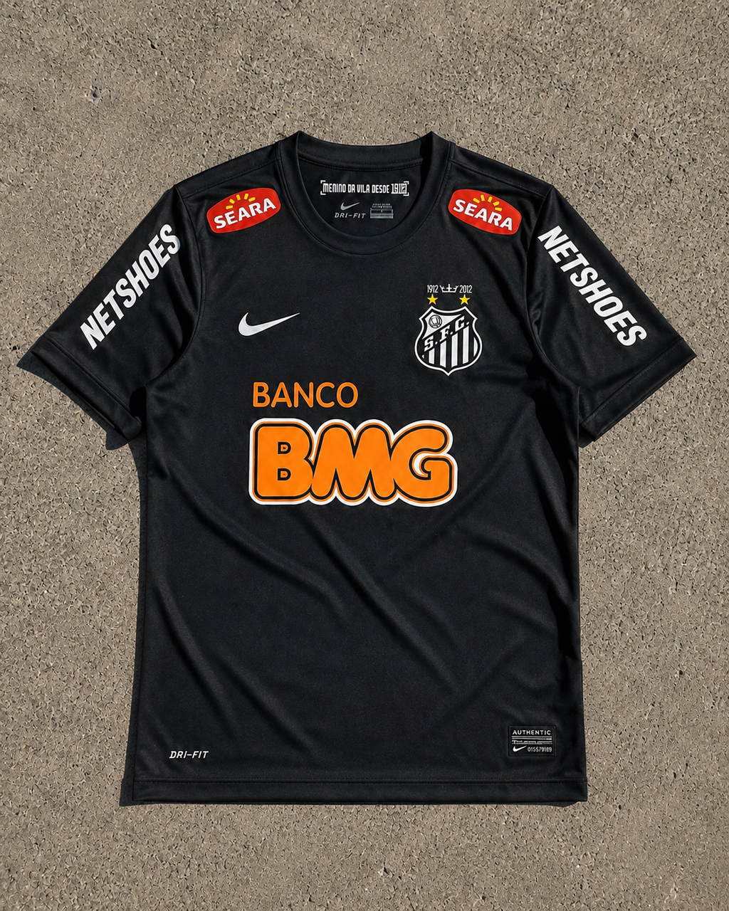 Santos Neymar Jr 11 Retro Trikot Schwarz Legendäre Ära