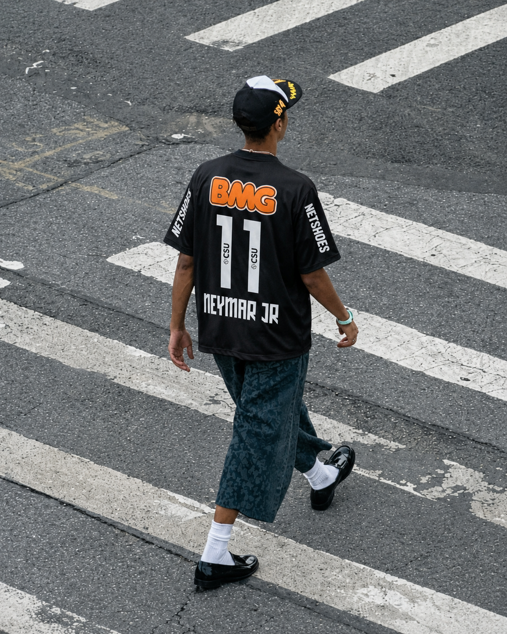 Santos Neymar Jr 11 Retro Trikot Schwarz Legendäre Ära