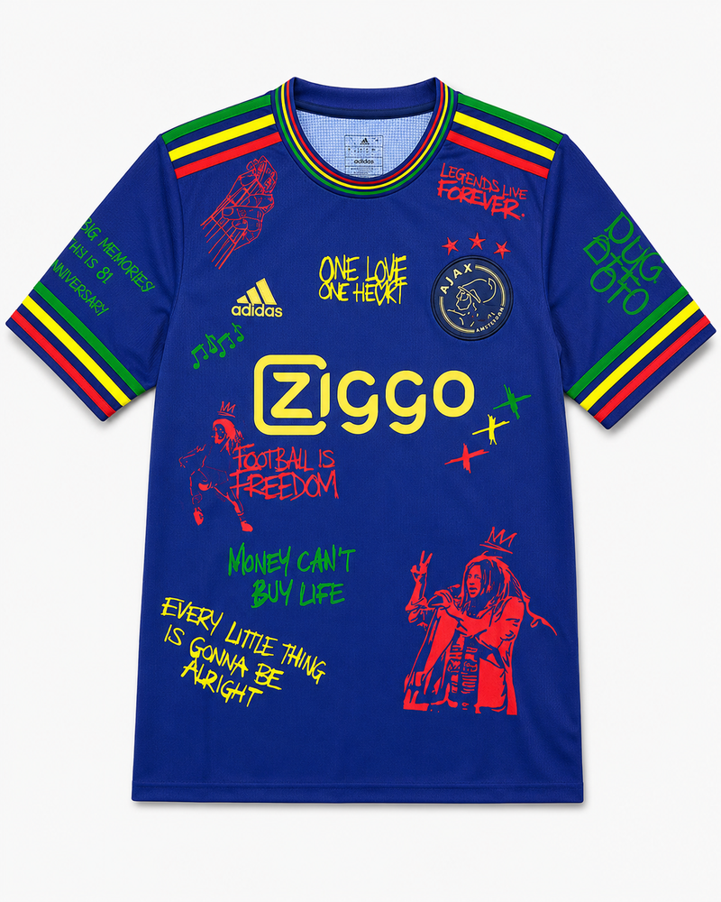 Niebieska Koszulka Ajax x Bob Marley