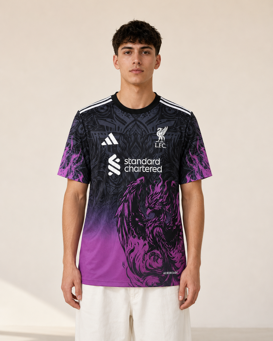 Czarna Koszulka Liverpool Purple Phoenix