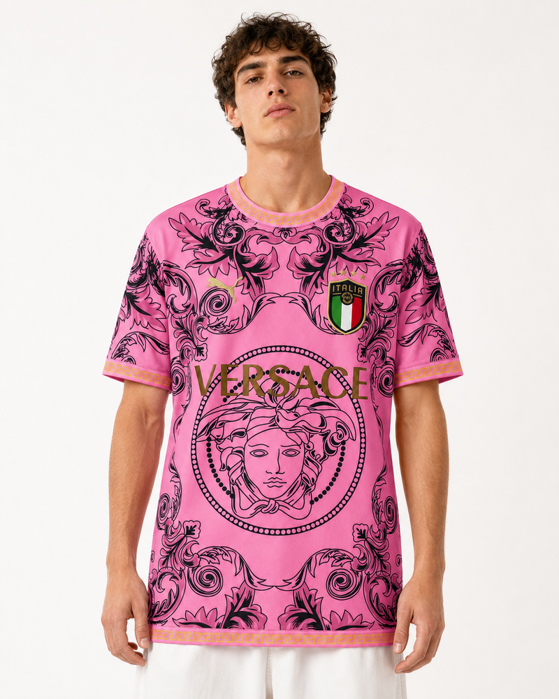 Koszulka Włochy Pink Baroque x Versace