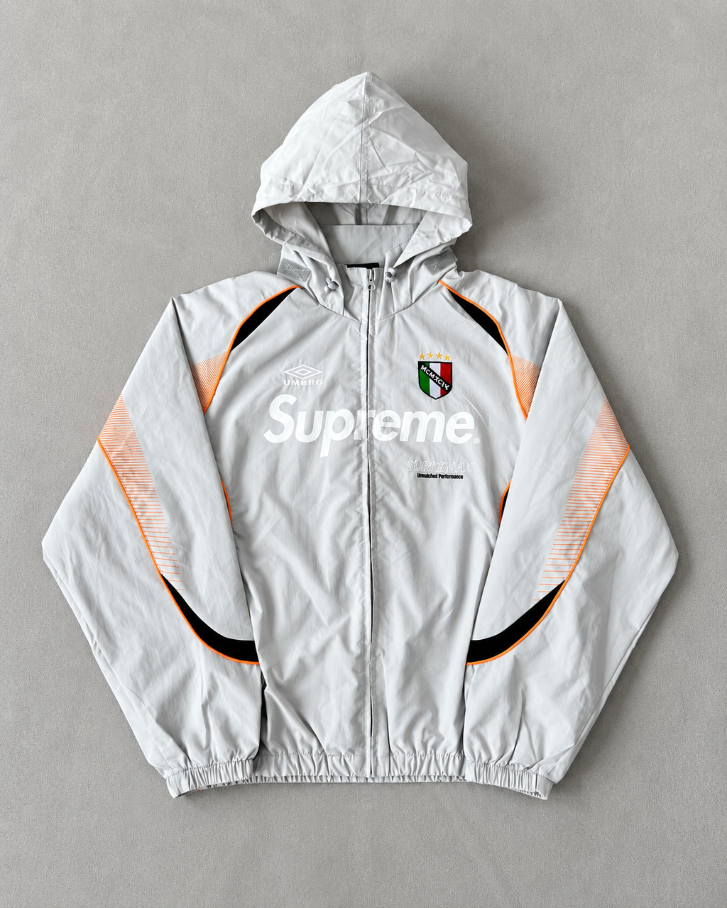 Biały Komplet Ortalionowy Supreme x Umbro Retro Football