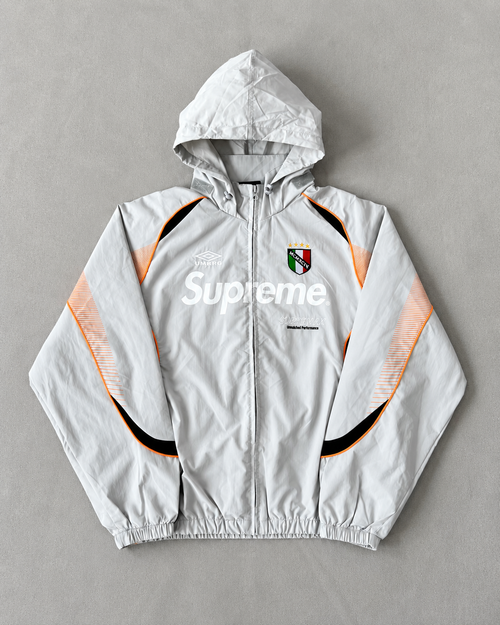 Biały Komplet Ortalionowy Supreme x Umbro Retro Football