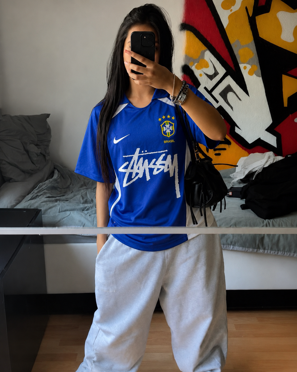 Brasilien Retro 2002 Trikot × Stüssy