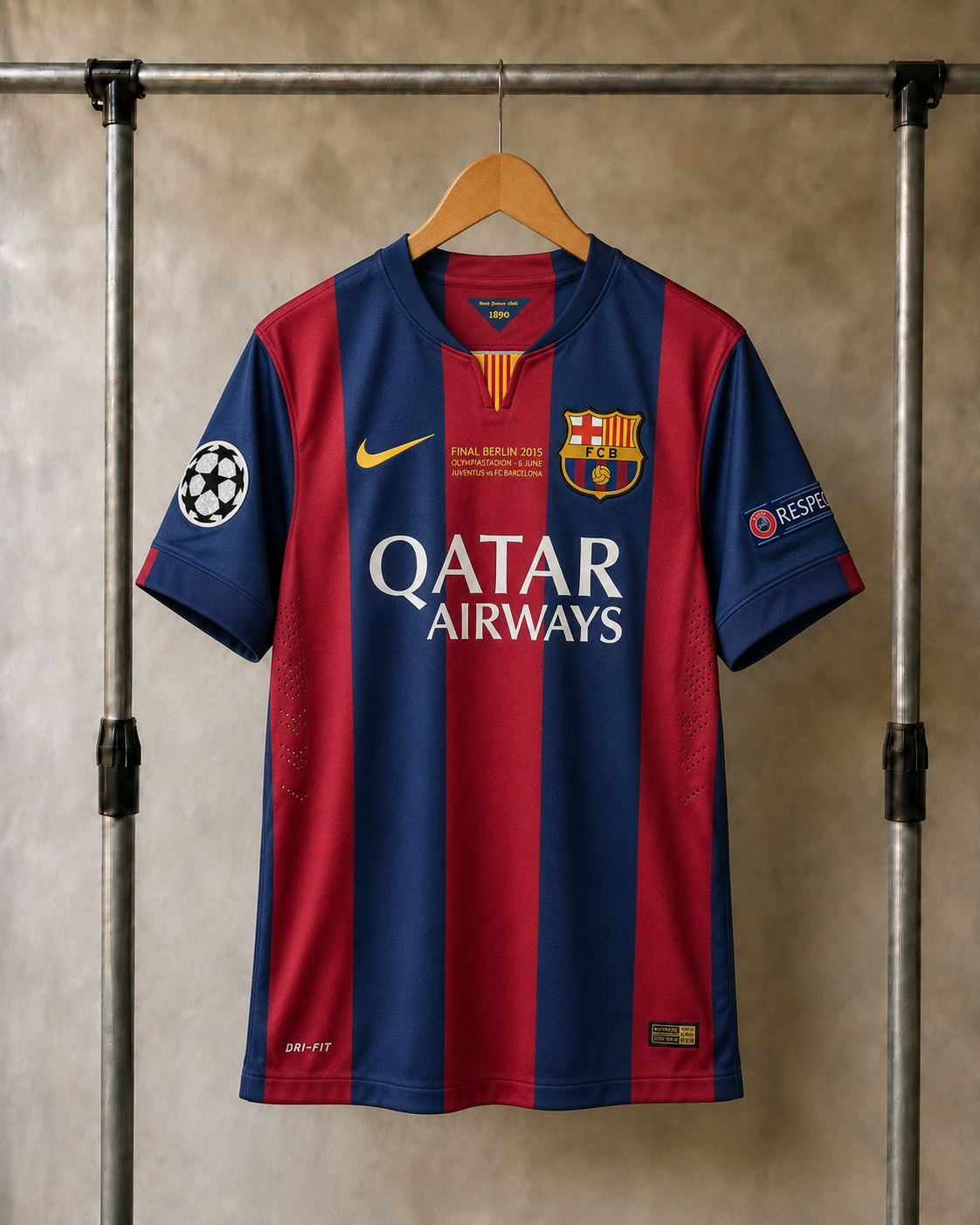 Koszulka Domowa FC Barcelona 2014/15 UCL Final