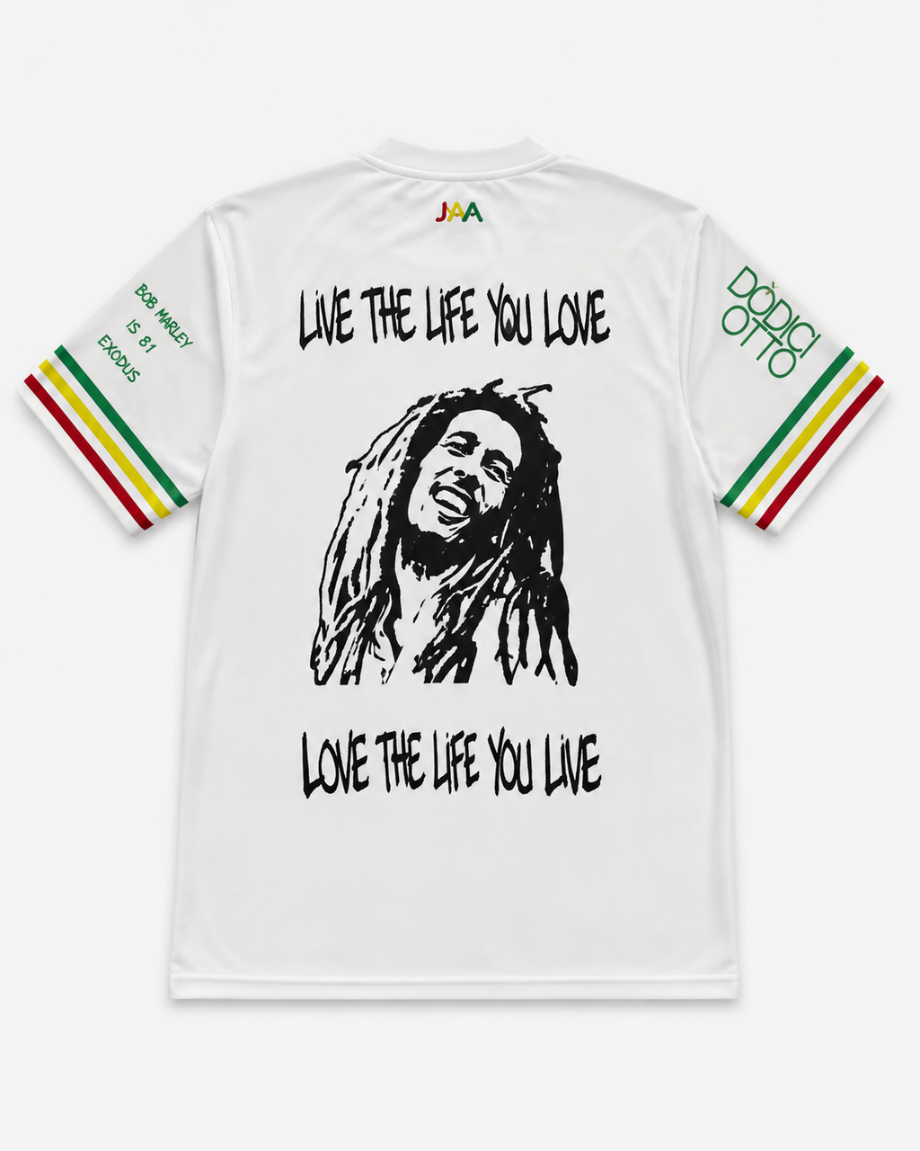 Weißes T-Shirt Ajax x Bob Marley