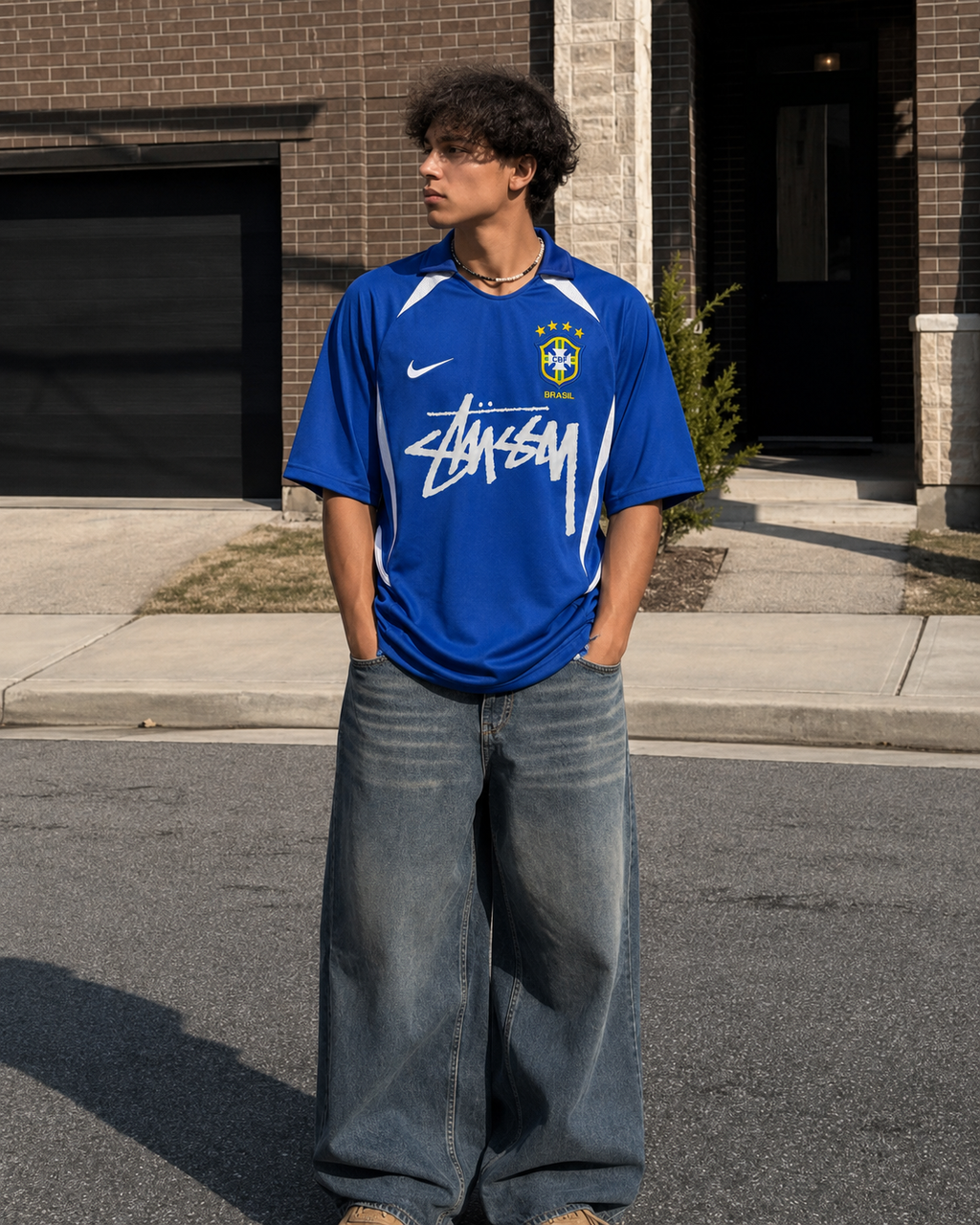 Brasilien Retro 2002 Trikot × Stüssy