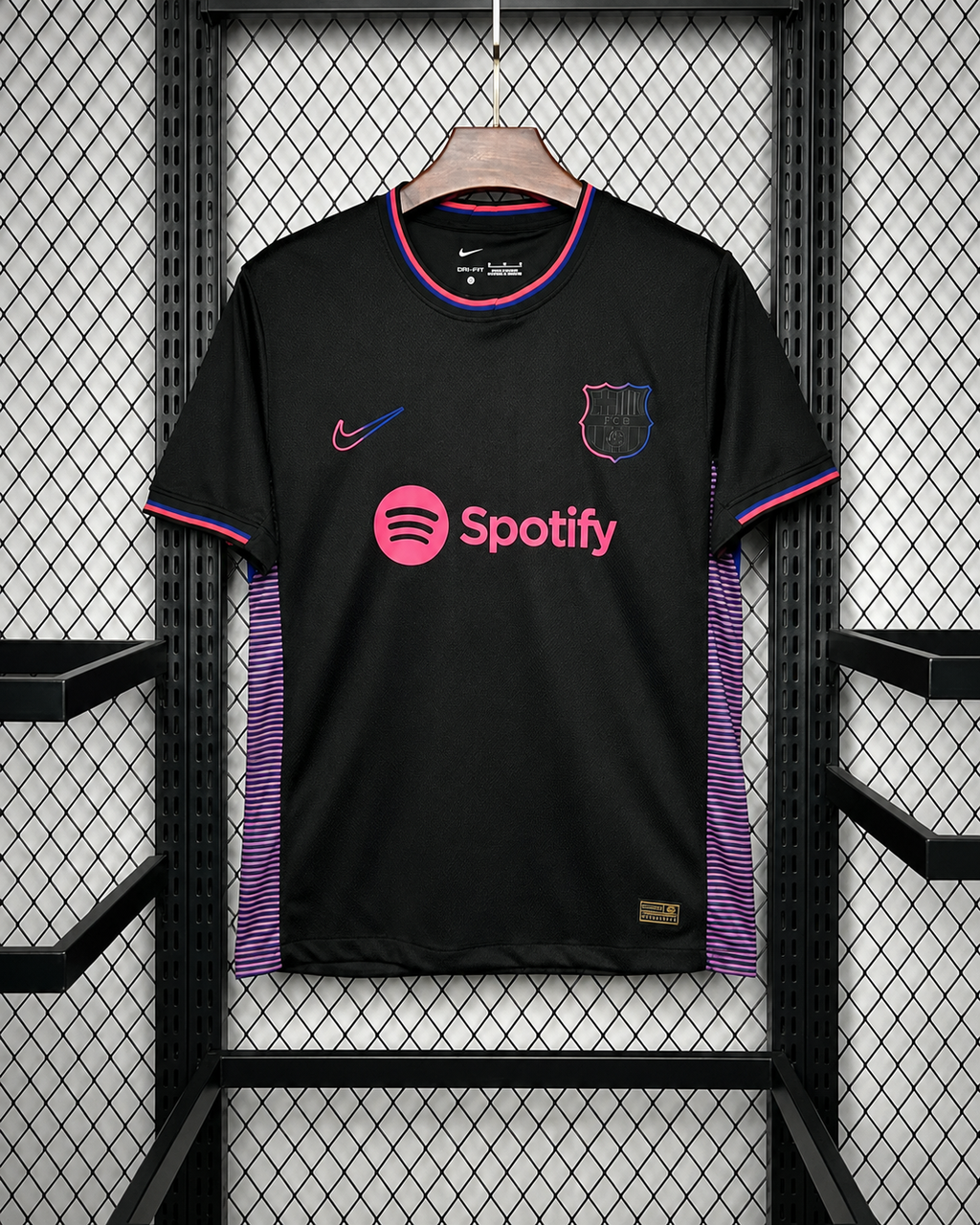 Czarna Koszulka FC Barcelona Neon Edition