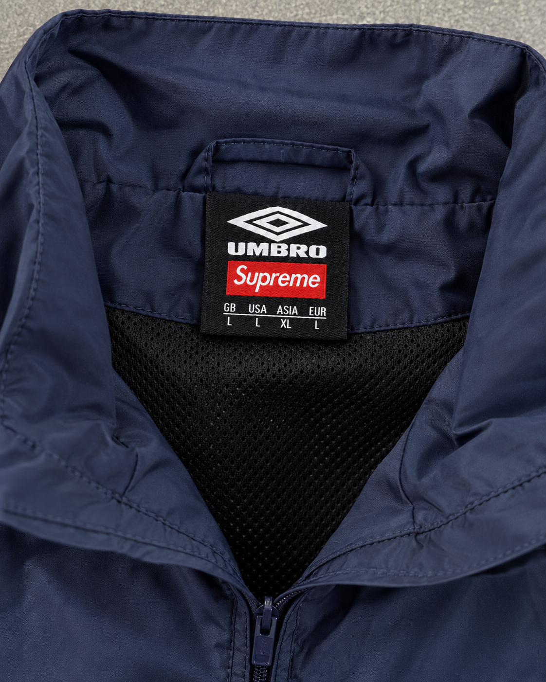 Niebieski Komplet Ortalionowy Supreme x Umbro Gradient