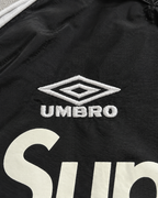 Czarny Komplet Ortalionowy Supreme x Umbro Retro Football