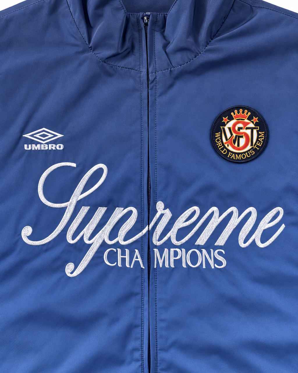 Niebieski Komplet Ortalionowy Supreme x Umbro Gradient
