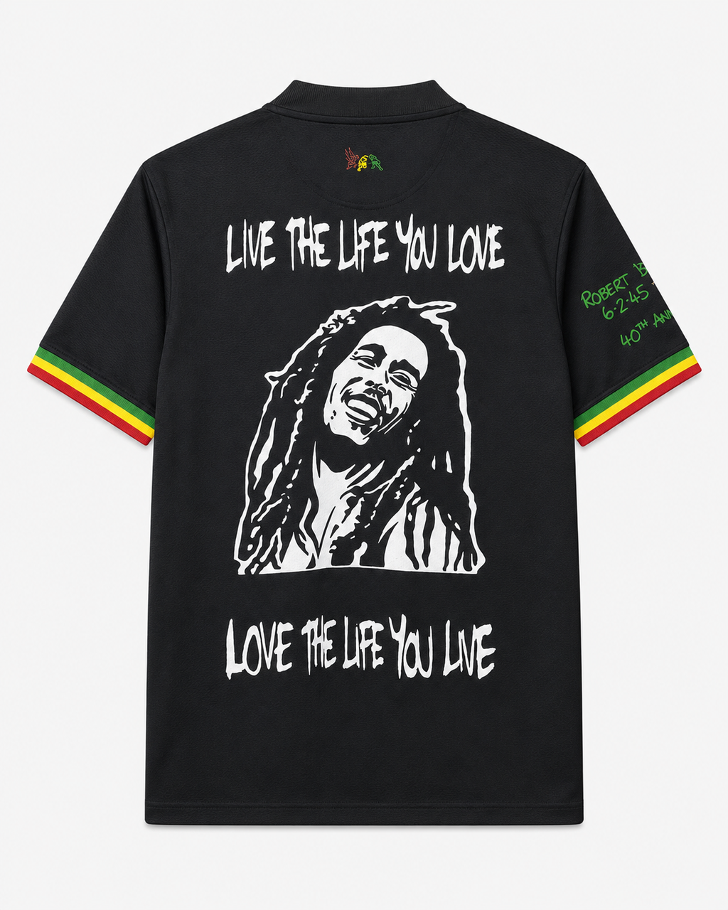 Czarna Koszulka Ajax x Bob Marley