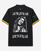 Czarna Koszulka Ajax x Bob Marley