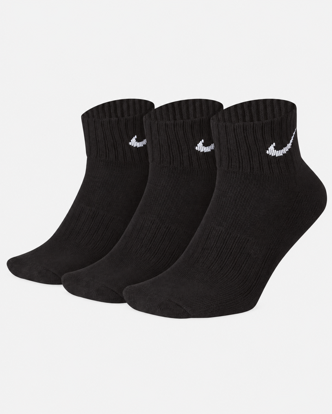 Czarne Skarpety Nike Quarter 3-Pack