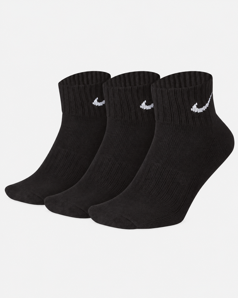 Czarne Skarpety Nike Quarter 3-Pack
